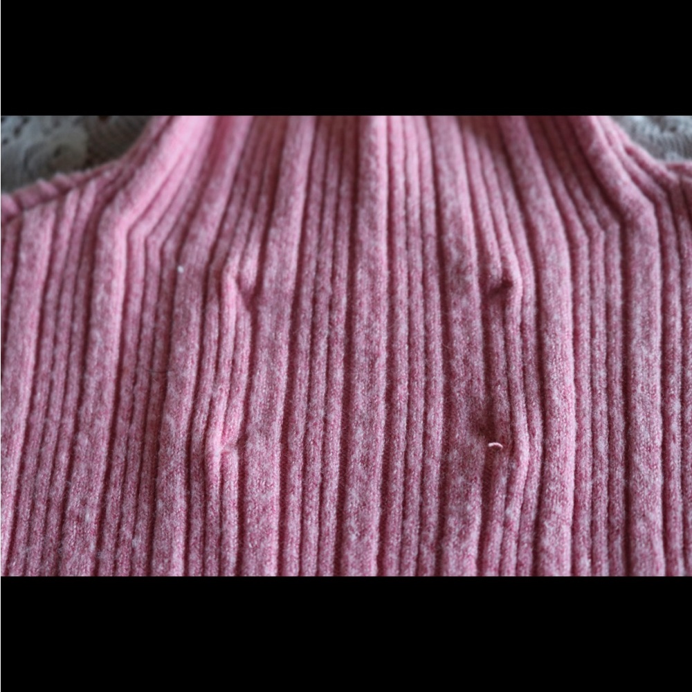 Zara Soft Pink Ribbed Knit Top - Picture 5 of 5